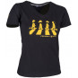 Tee Shirt Noir "Passage Bonhommes" pour femme